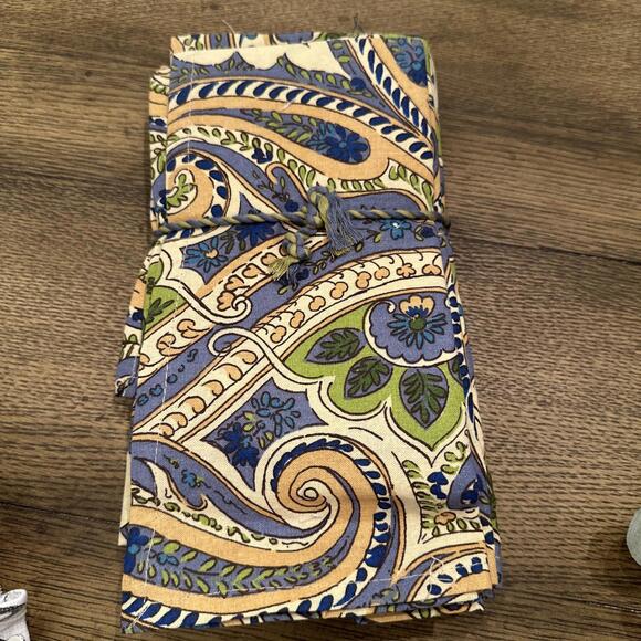 Set of 10 April Cornell Bohemian Paisley Napkins 16"x16" – Floral Cotton – NWT - Picture 2 of 3